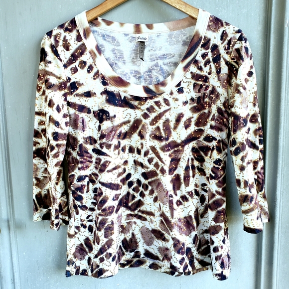 XCVI sequined animal print top PM - Picture 4 of 7